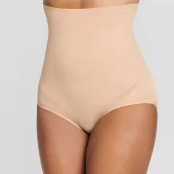 Jockey Medium High-Waisted Brief Nude Shapewear - Picture 1 of 5